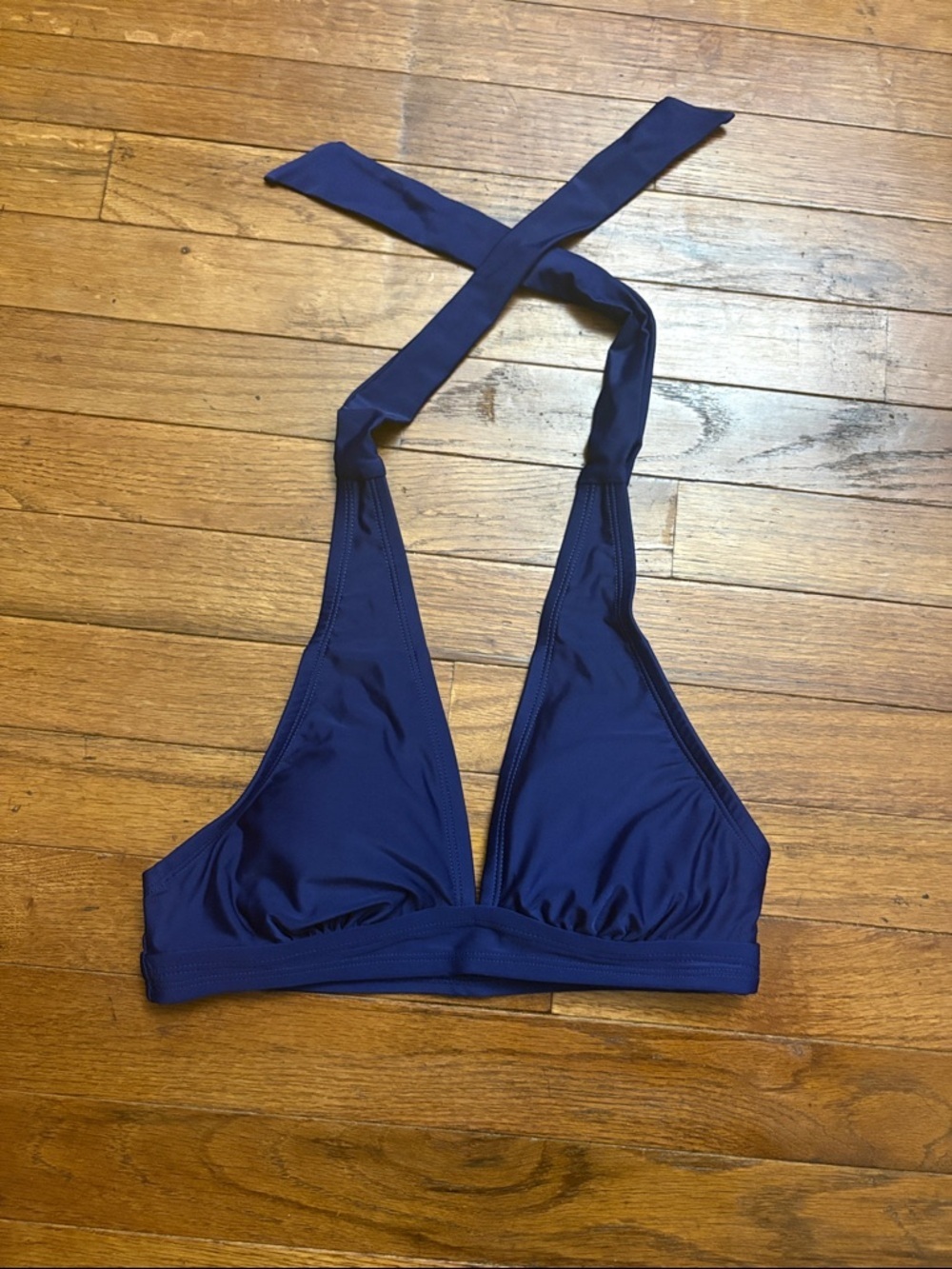 Halara Deep Blue Navy Halter Triangle Bralette XS